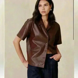 Banana Republic VEGAN LEATHER SHIRT